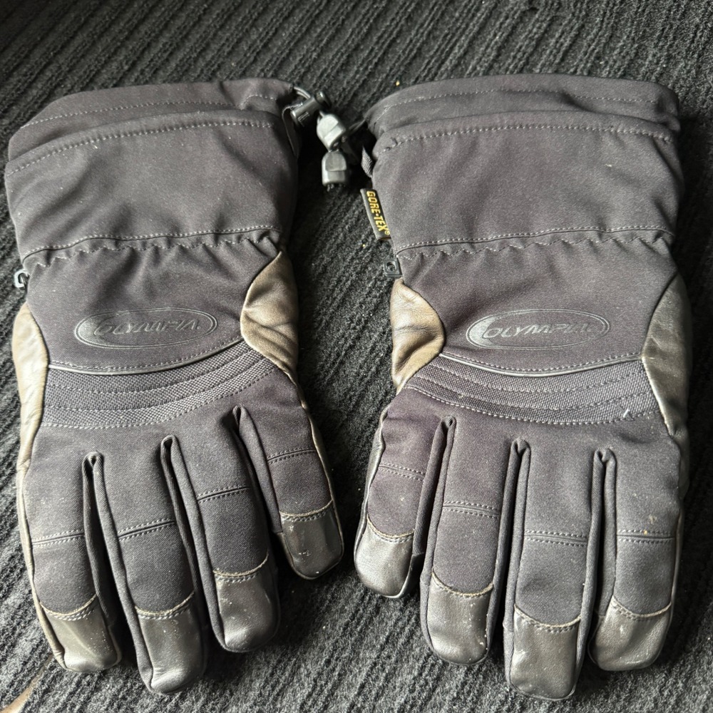 Olympia Gore-Tex 2 in 1 Technology Gloves Mens XL Black Leather Waterproof